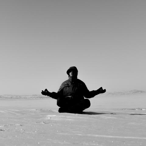 A Person Meditating on Snow from pexels.com/photo/a-person-meditating-on-snow-8722676