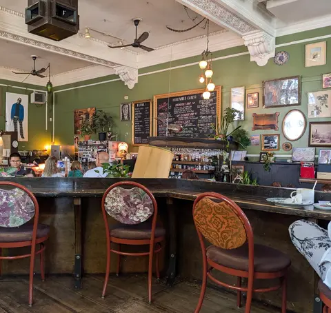 The Vault Cafe, an eclectic coffe shop in Nanaimo, Vancouver Island, BC, Canada