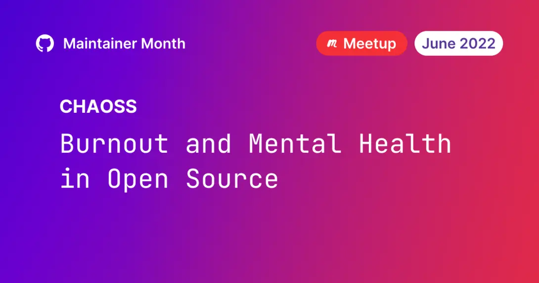 Burnout and Mental Health in Open Source logo